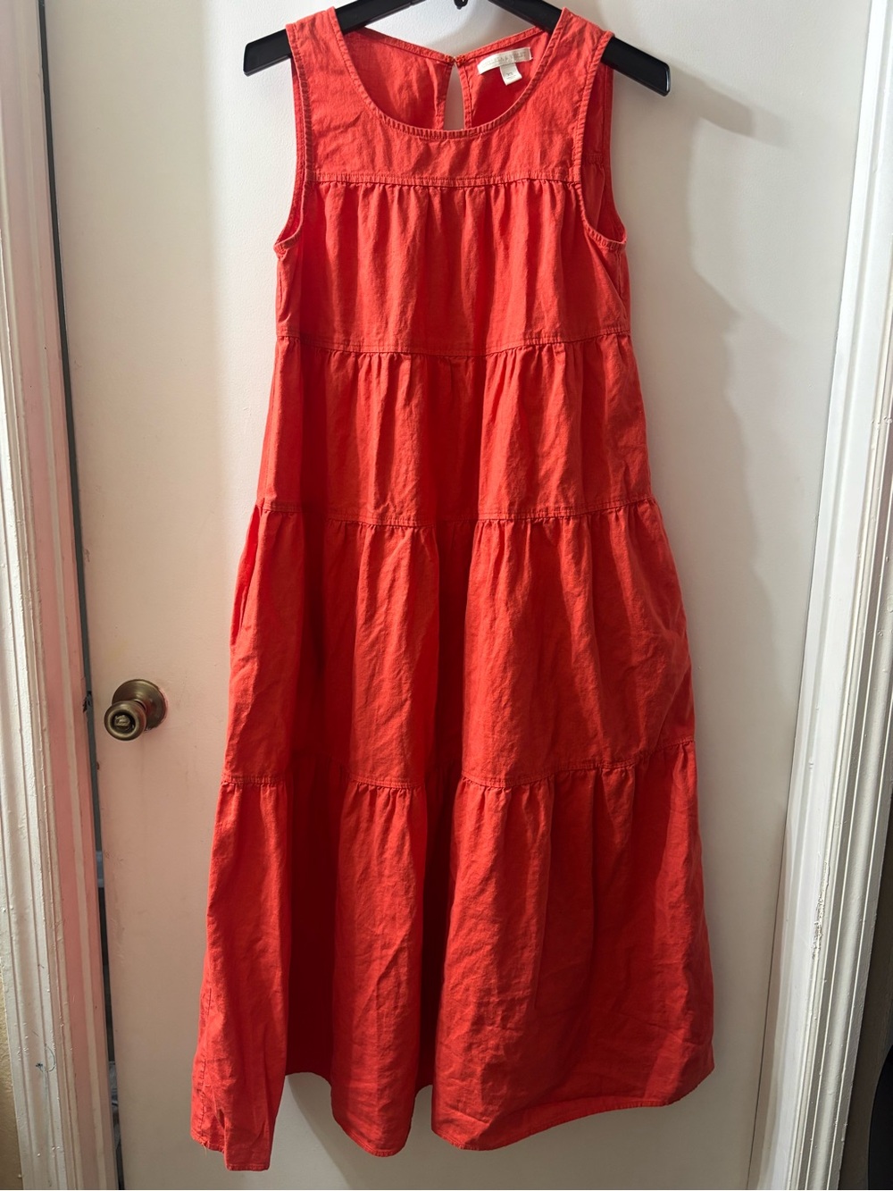 Chelsea & Violet Sleeveless Tiered Maxi Dress - Coral Red